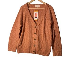 Two by Vince Camuto Women's Long Sleeve Button Up Cardigan XXL